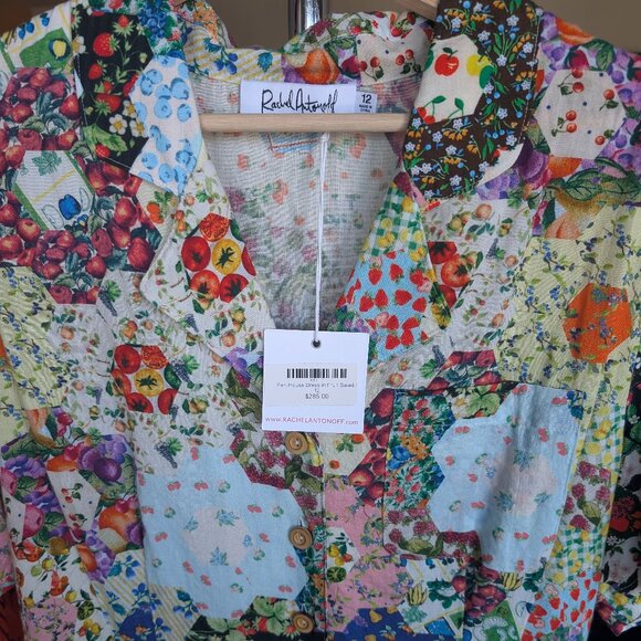 NWT Rachel Antonoff Peri Shirtdress in Fruit Salad Print - Picture 2 of 2